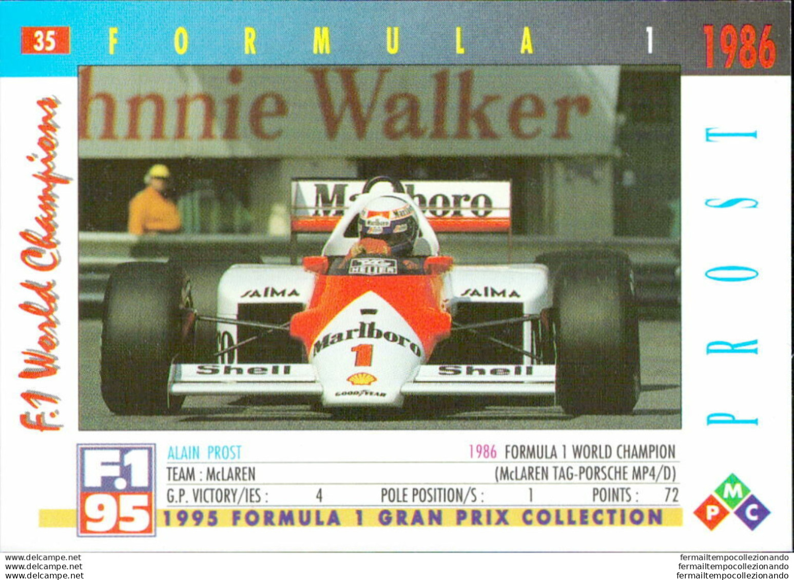 Bh35 1995 Formula 1 Gran Prix Collection Card Prost N 35 - Catalogues