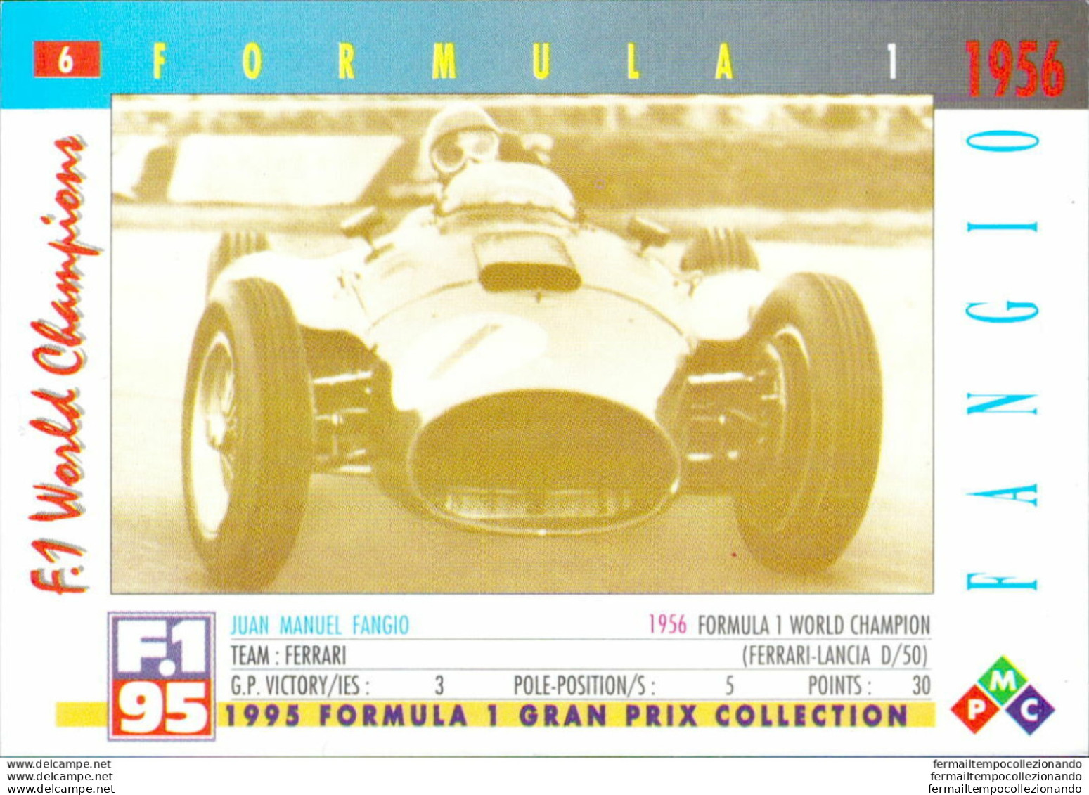 Bh6 1995 Formula 1 Gran Prix Collection Card Fangio N 6 - Kataloge