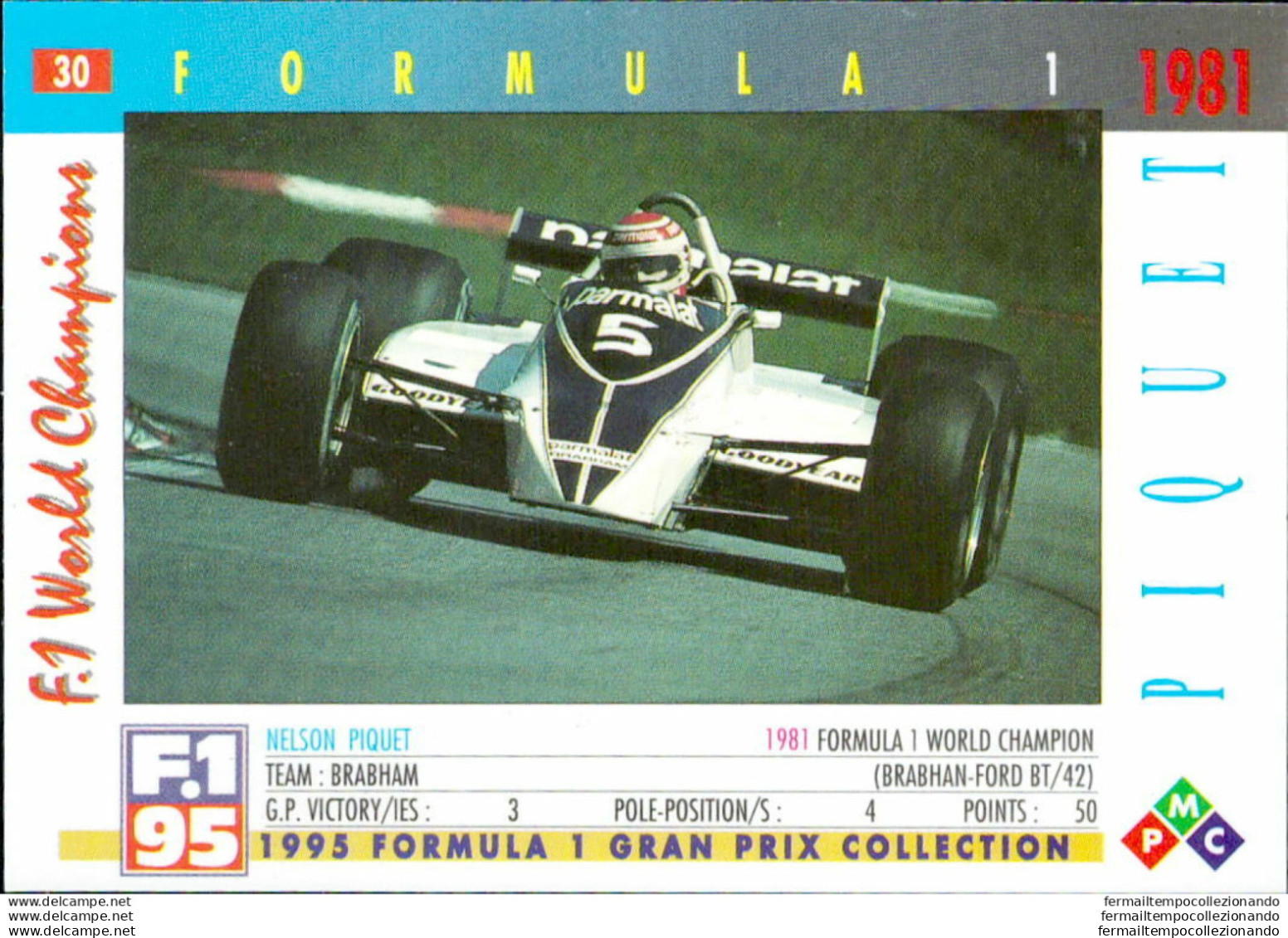 Bh30 1995 Formula 1 Gran Prix Collection Card Piquet N 30 - Kataloge