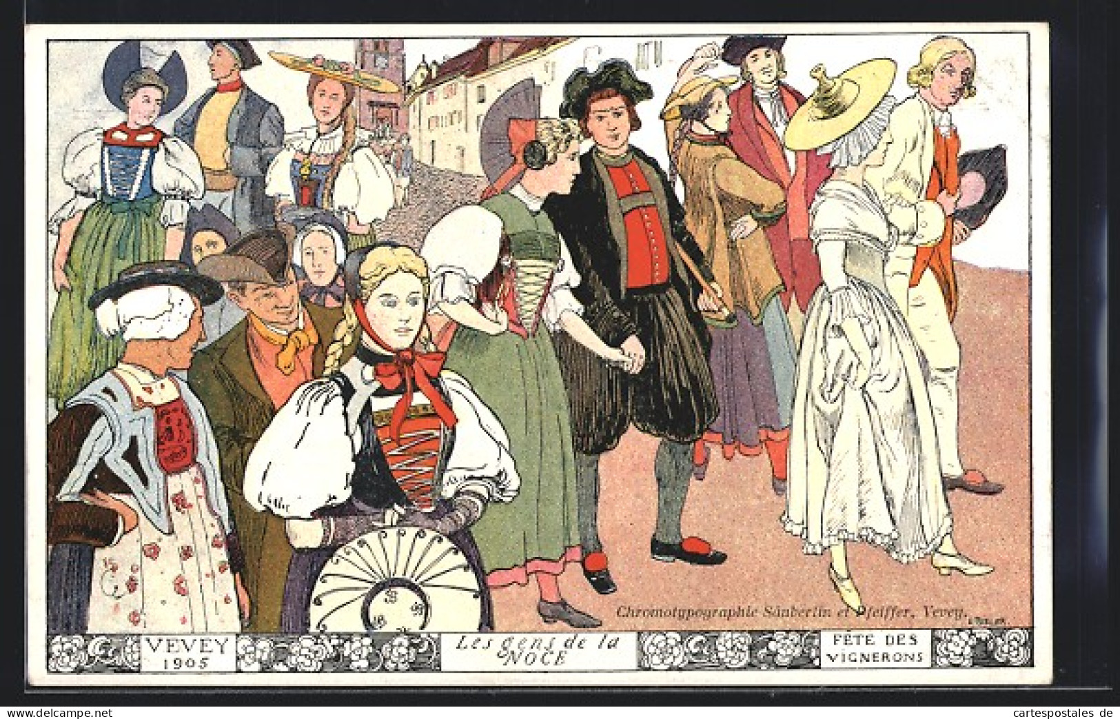 AK Vevey, Fete Des Vignerons 1905, Les Gens De La Noce  - Vevey