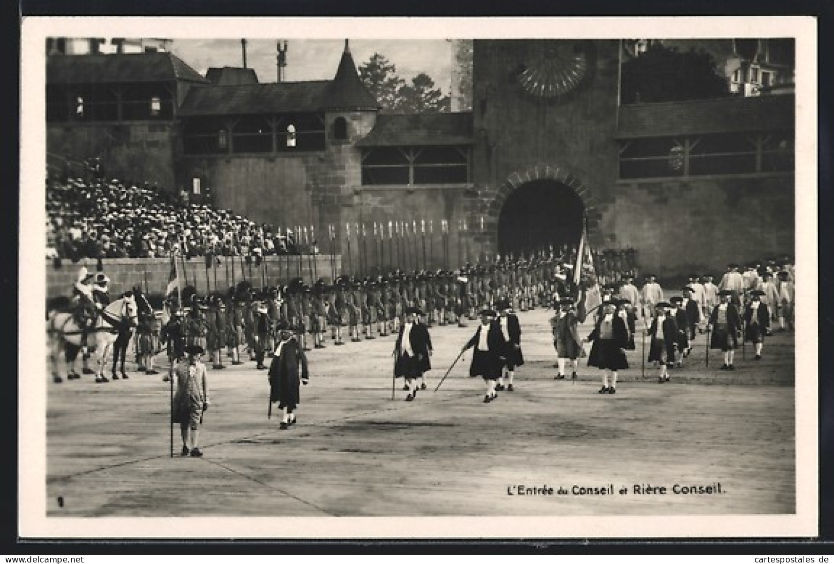 AK Vevey, Fete Des Vignerons 1927. L`Entree Du Conseil Et Rière-Conseil  - Vevey