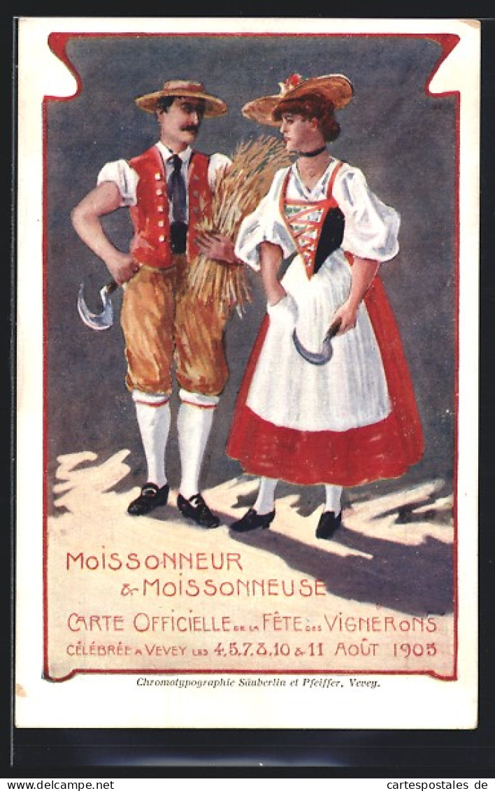 AK Vevey, Fête Des Vignerons 1905, Winzerfest  - Vevey