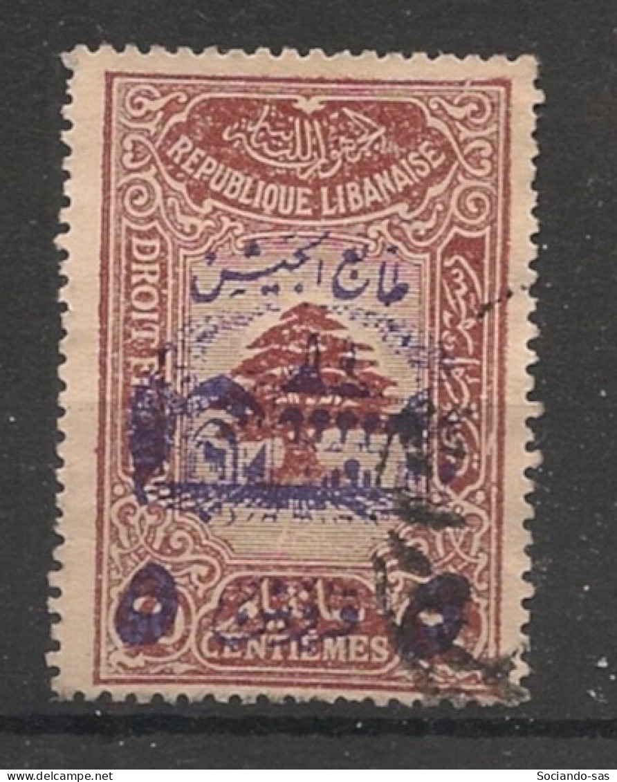 GRAND LIBAN - 1945 - N°YT. 197J - 5pi Sur 30c Brun - Surcharge Violette - Oblitéré / Used - Oblitérés