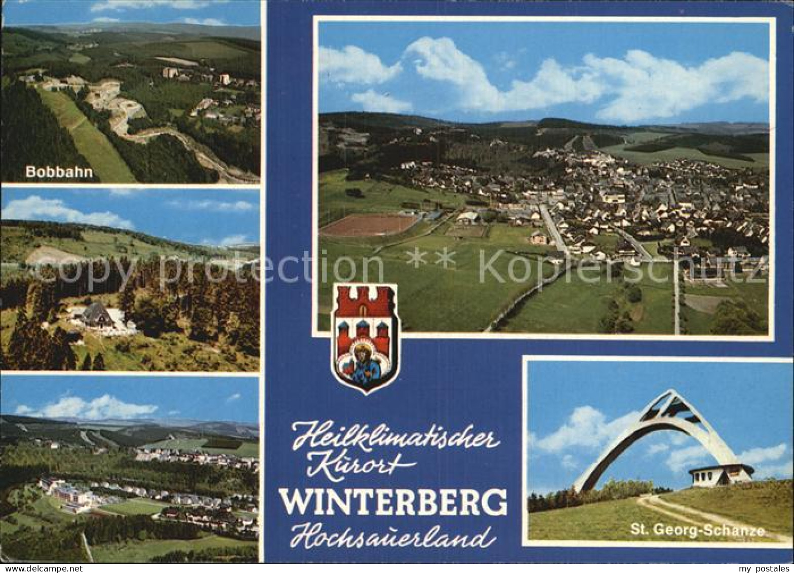 72550603 Winterberg Hochsauerland Bobbahn Sankt Georg Schanze Panorama Winterber - Winterberg