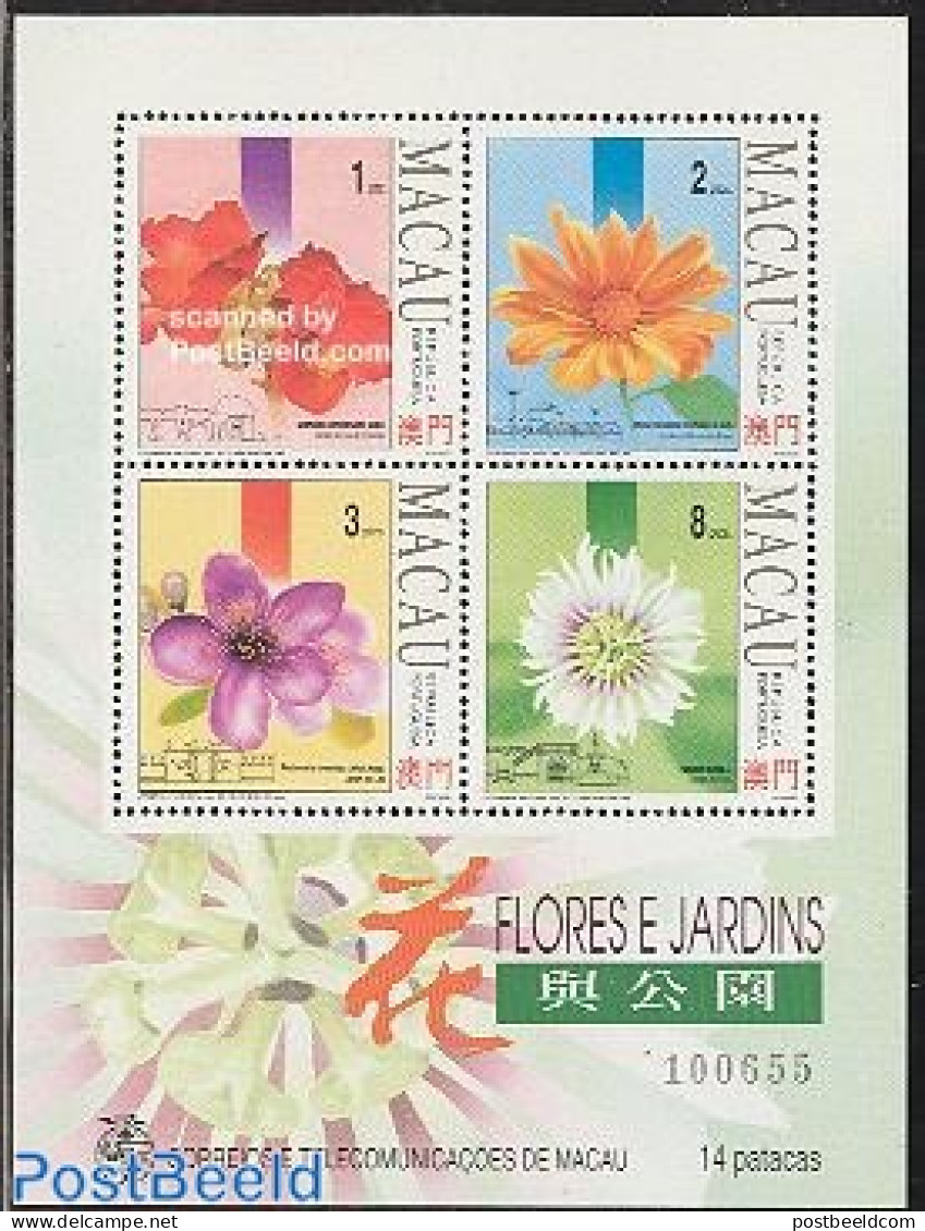 Macao 1993 Flowers And Gardens S/s, Mint NH, Nature - Flowers & Plants - Gardens - Neufs