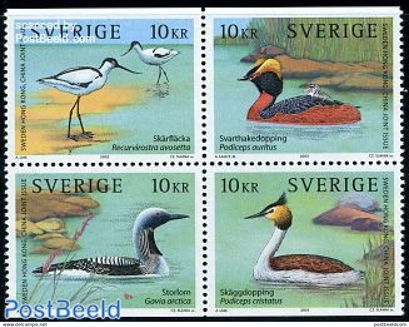 Sweden 2003 Water Birds 4v[+], Joint Issue Hong Kong, Mint NH, Nature - Birds - Ducks - Neufs