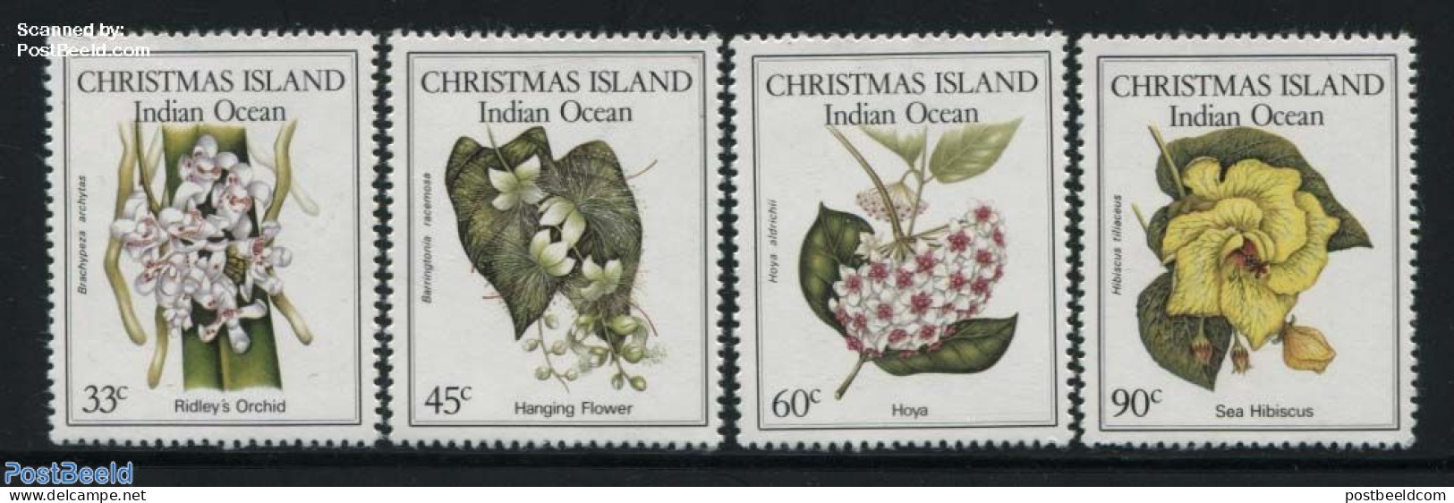 Christmas Islands 1986 Flowers 4v, Mint NH, Nature - Flowers & Plants - Orchids - Christmas Island