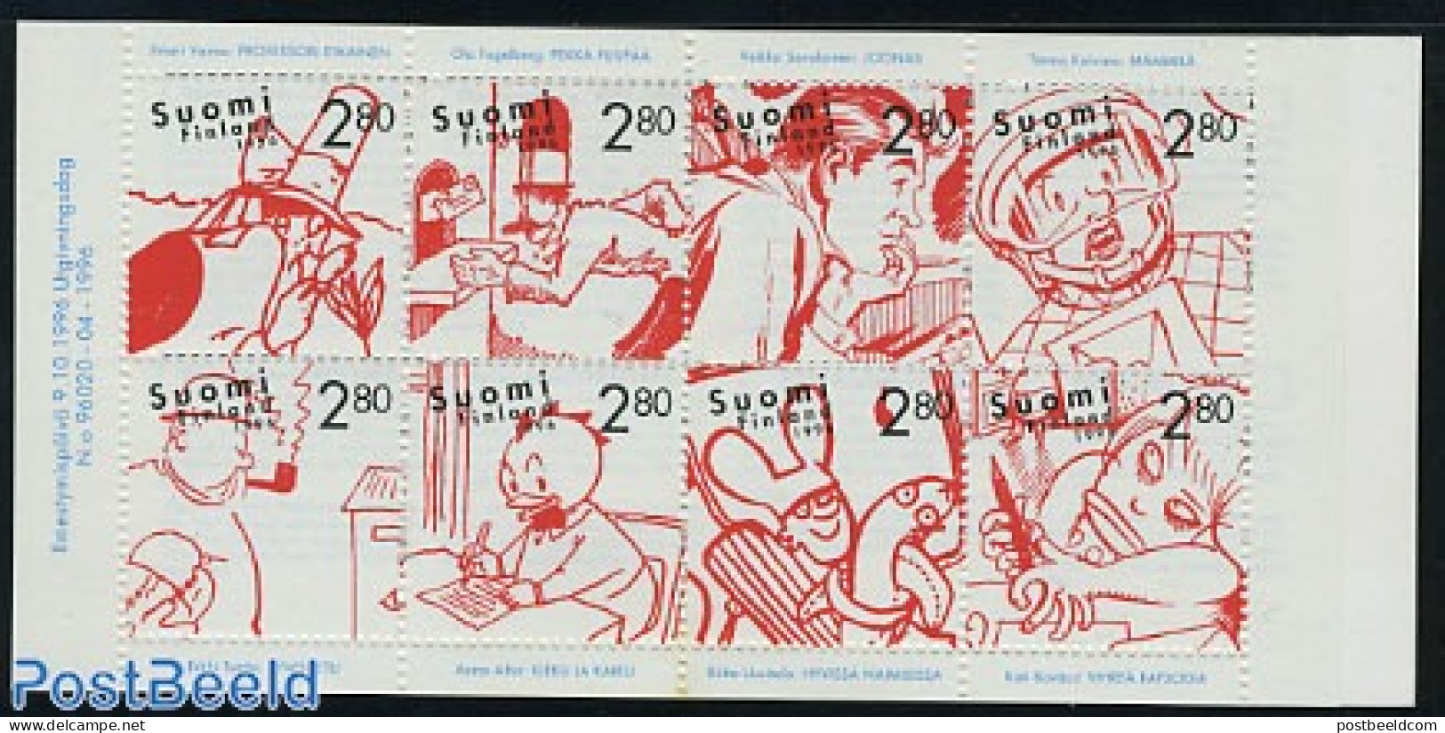 Finland 1996 Comics Booklet, Mint NH, Transport - Stamp Booklets - Motorcycles - Art - Comics (except Disney) - Unused Stamps