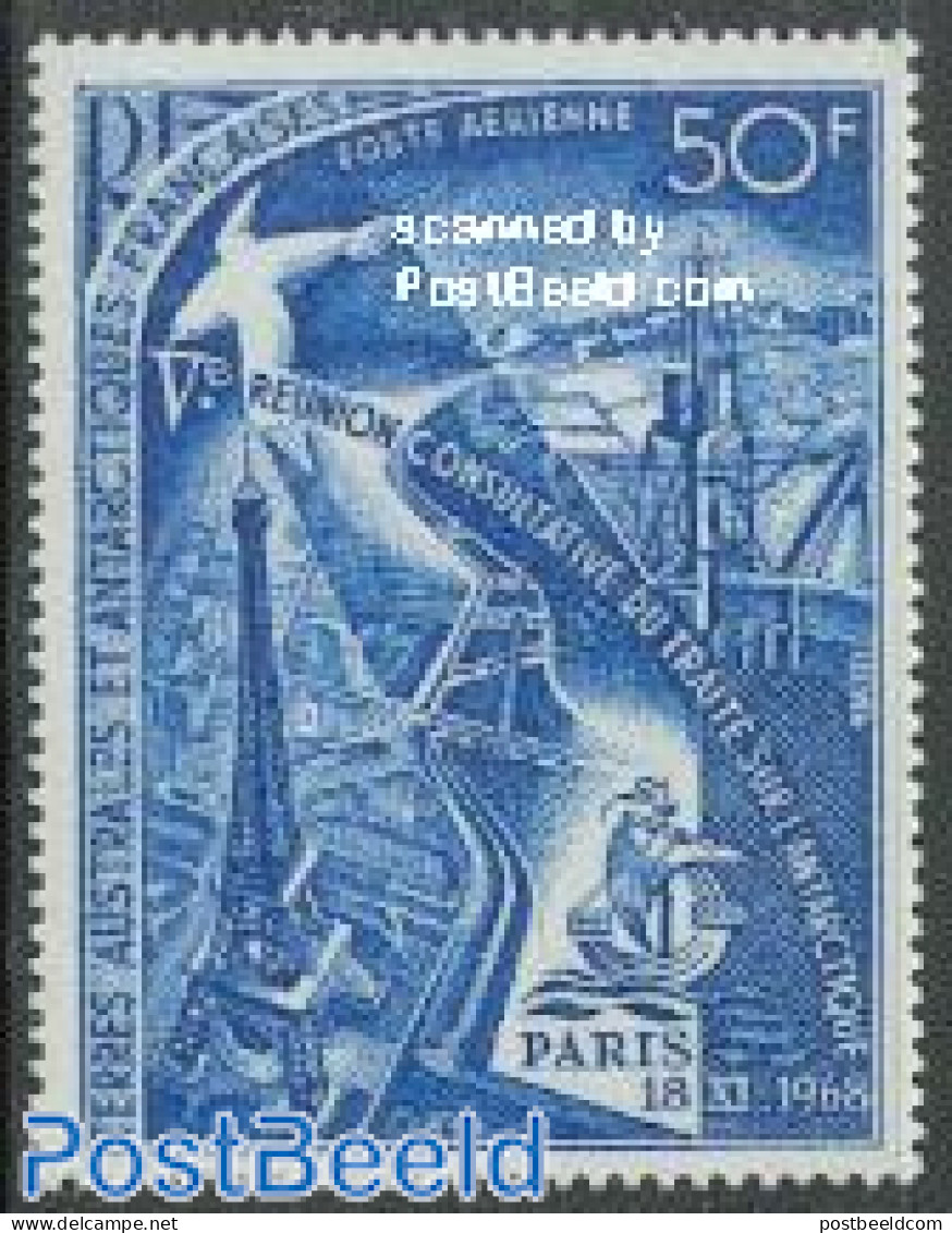 French Antarctic Territory 1969 Antarctic Trade Conference 1v, Mint NH, Transport - Ships And Boats - Ungebraucht