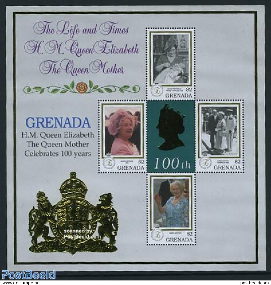 Grenada 1999 Queen Mother 4v M/s, Mint NH, History - Kings & Queens (Royalty) - Familles Royales