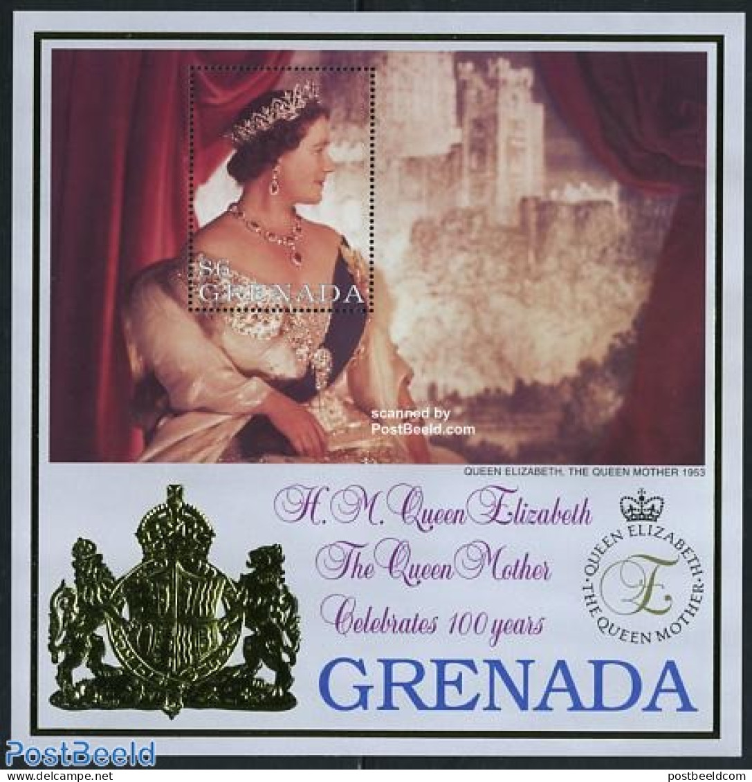 Grenada 1999 Queen Mother S/s, Mint NH, History - Kings & Queens (Royalty) - Familles Royales