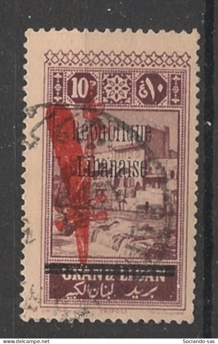 GRAND LIBAN - 1927 - Poste Aérienne PA N°YT. 24 - Avion 10pi Brun-lilas - Oblitéré / Used - Usados