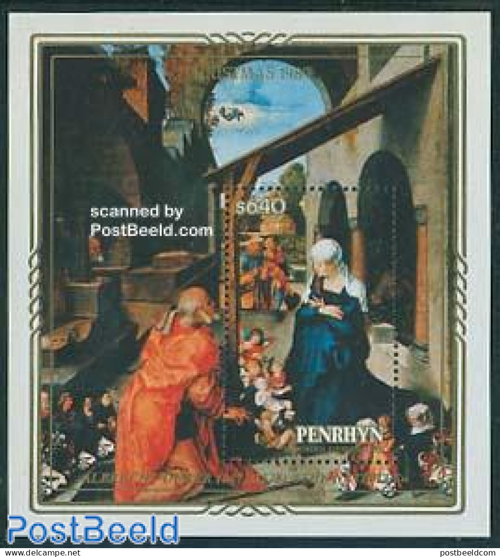 Penrhyn 1989 Christmas S/s, Mint NH, Religion - Christmas - Art - Dürer, Albrecht - Paintings - Christmas