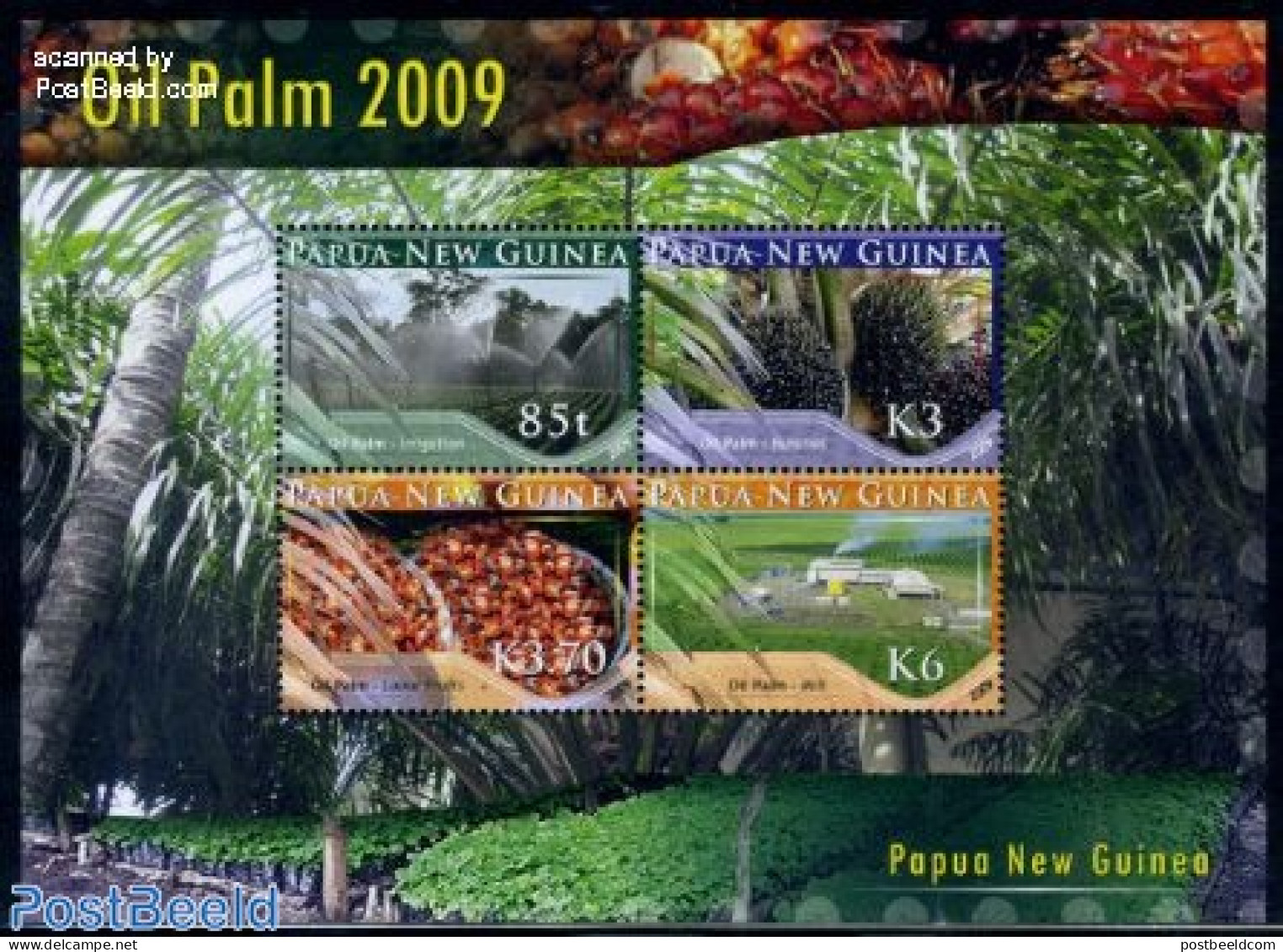 Papua New Guinea 2009 Oil Palm 4v M/s, Mint NH, Nature - Trees & Forests - Rotary, Lions Club