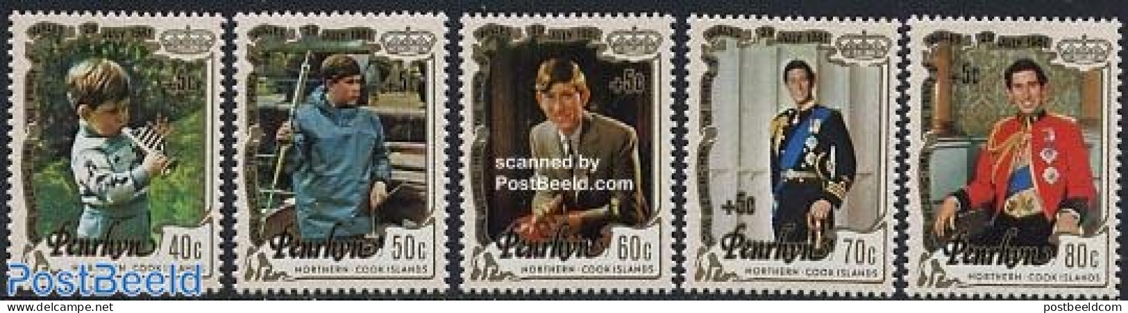 Penrhyn 1981 Int. Year Of Disabled People 5v, Mint NH, Health - History - Int. Year Of Disabled People 1981 - Charles .. - Behinderungen