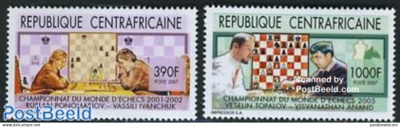 Central Africa 2007 Chess 2v, Mint NH, Sport - Chess - Echecs