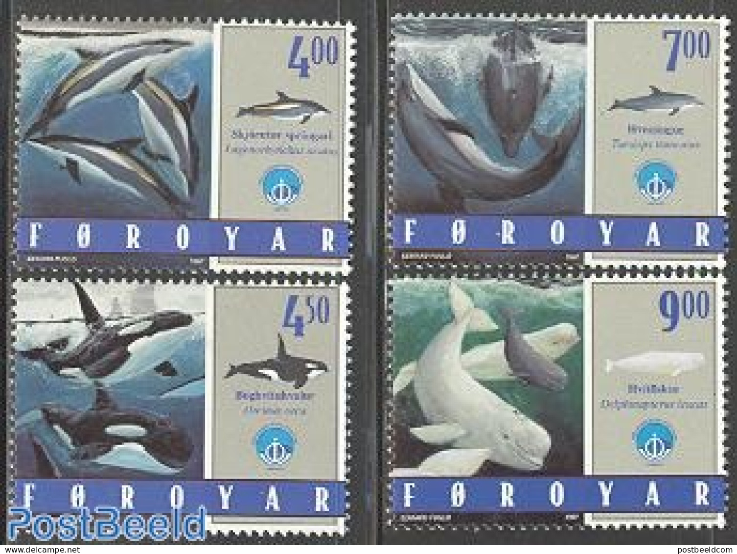 Faroe Islands 1998 International Ocean Year 4v, Mint NH, Nature - Sea Mammals - Autres & Non Classés