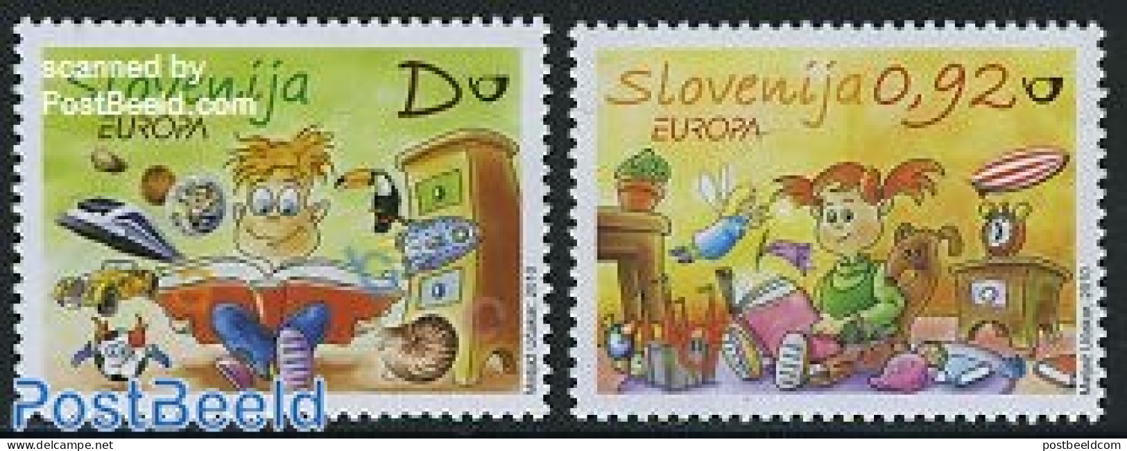 Slovenia 2010 Europa, Childrens Books 2v, Mint NH, History - Nature - Transport - Europa (cept) - Shells & Crustaceans.. - Marine Life