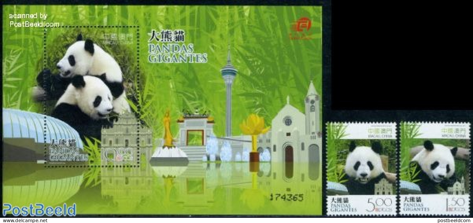 Macao 2010 Panda Bears 2v+s/s, Mint NH, Nature - Animals (others & Mixed) - Pandas - Neufs