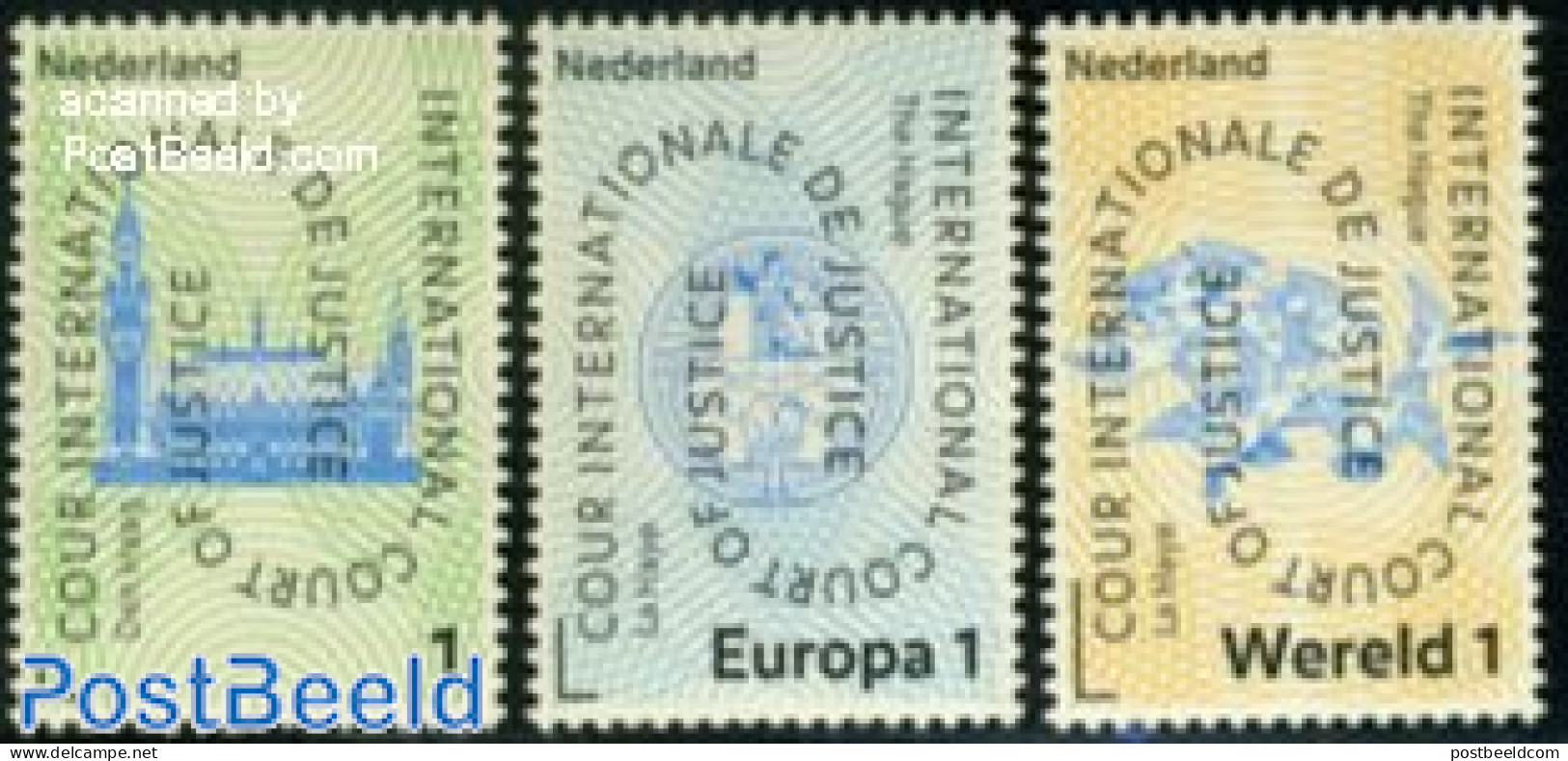 Netherlands 2011 ON Servoce, Cour Internationale De Justice 3v, Mint NH, Various - Justice - Neufs