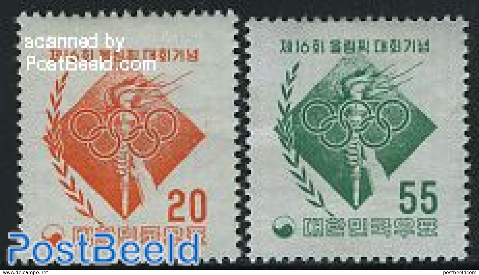 Korea, South 1956 Olympic Games Melbourne 2v, Mint NH, Sport - Olympic Games - Korea, South