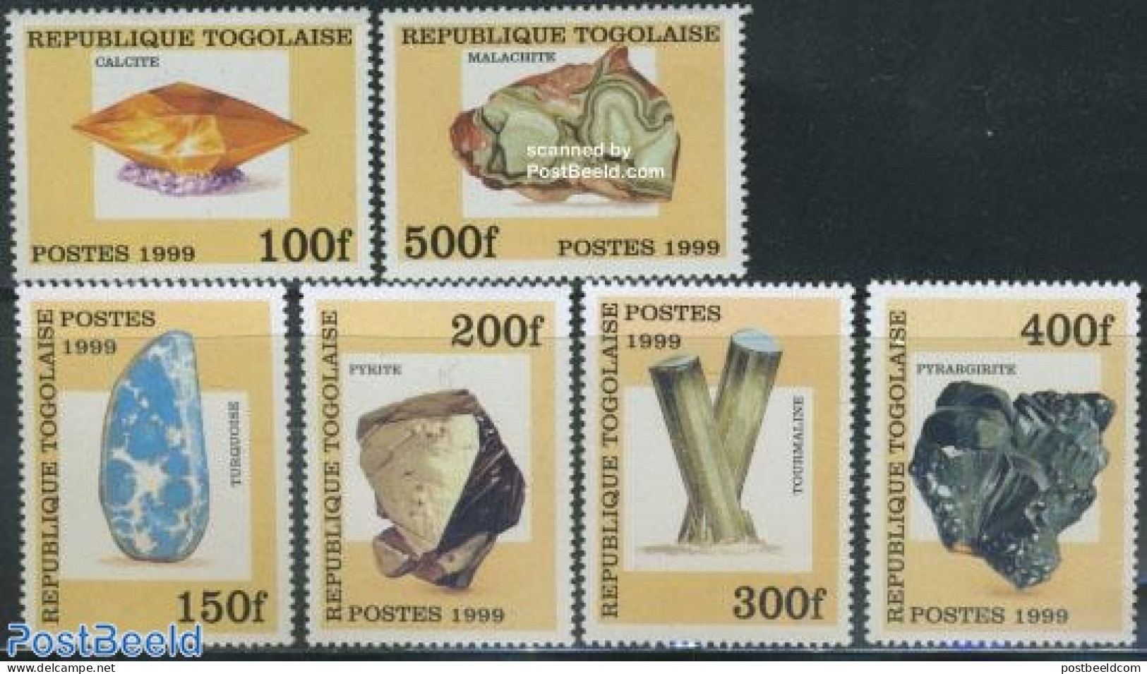 Togo 1999 Minerals 6v, Mint NH, History - Geology - Togo (1960-...)