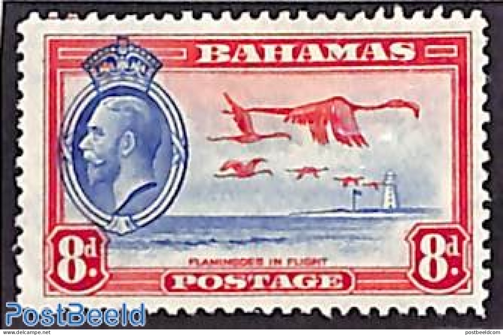 Bahamas 1935 Definitive 1v (bird & Lighthouse), Mint NH, Nature - Various - Birds - Lighthouses & Safety At Sea - Lighthouses