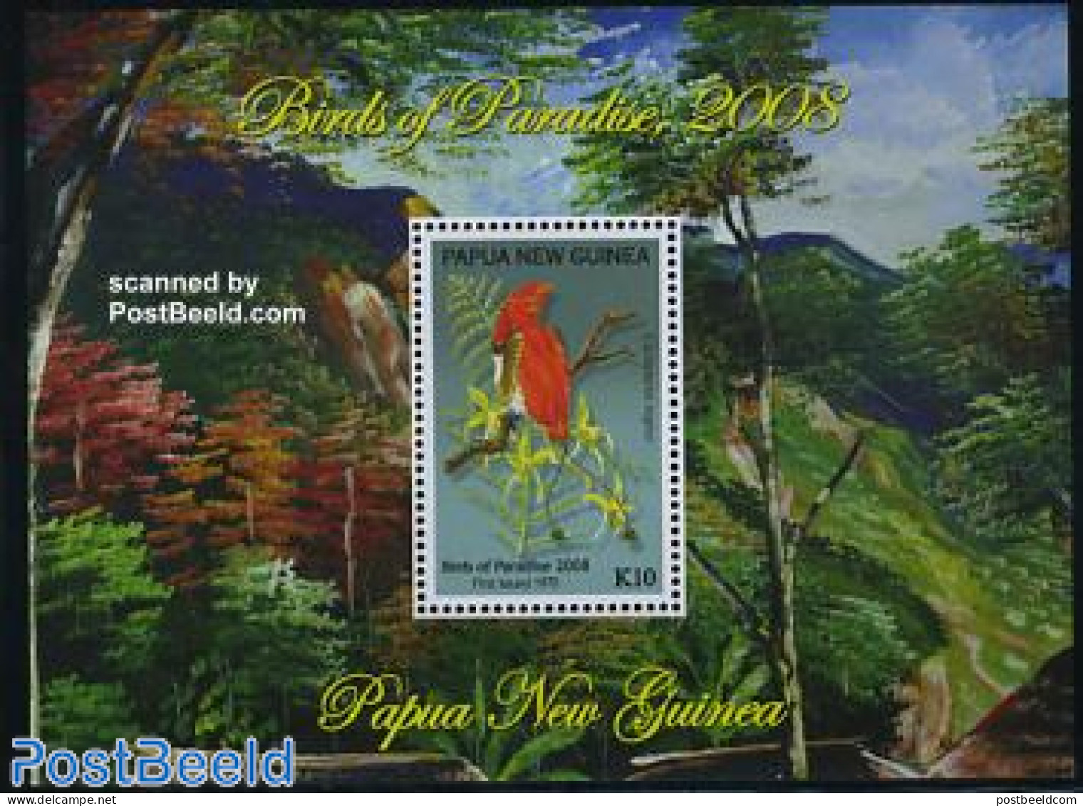 Papua New Guinea 2008 Paradise Birds S/s, Mint NH, Nature - Birds - Papua New Guinea