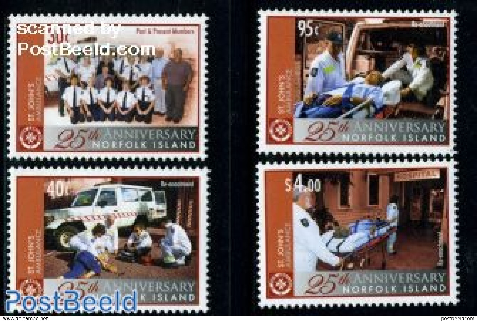 Norfolk Island 2008 St John Ambulance 4v, Mint NH, Health - Transport - Health - St John - Automobiles - Christianity