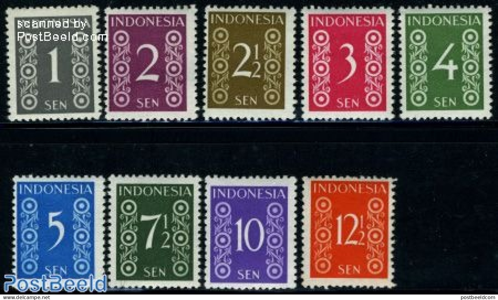 Indonesia 1949 Definitives 9v, Mint NH - Indonesien