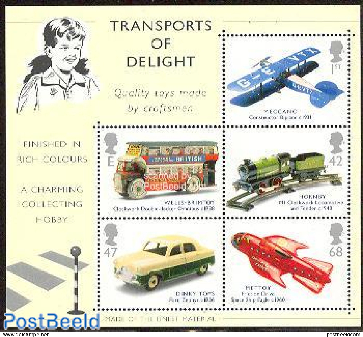 Great Britain 2003 Classical Toys S/s, Mint NH, Transport - Various - Automobiles - Aircraft & Aviation - Railways - T.. - Nuevos