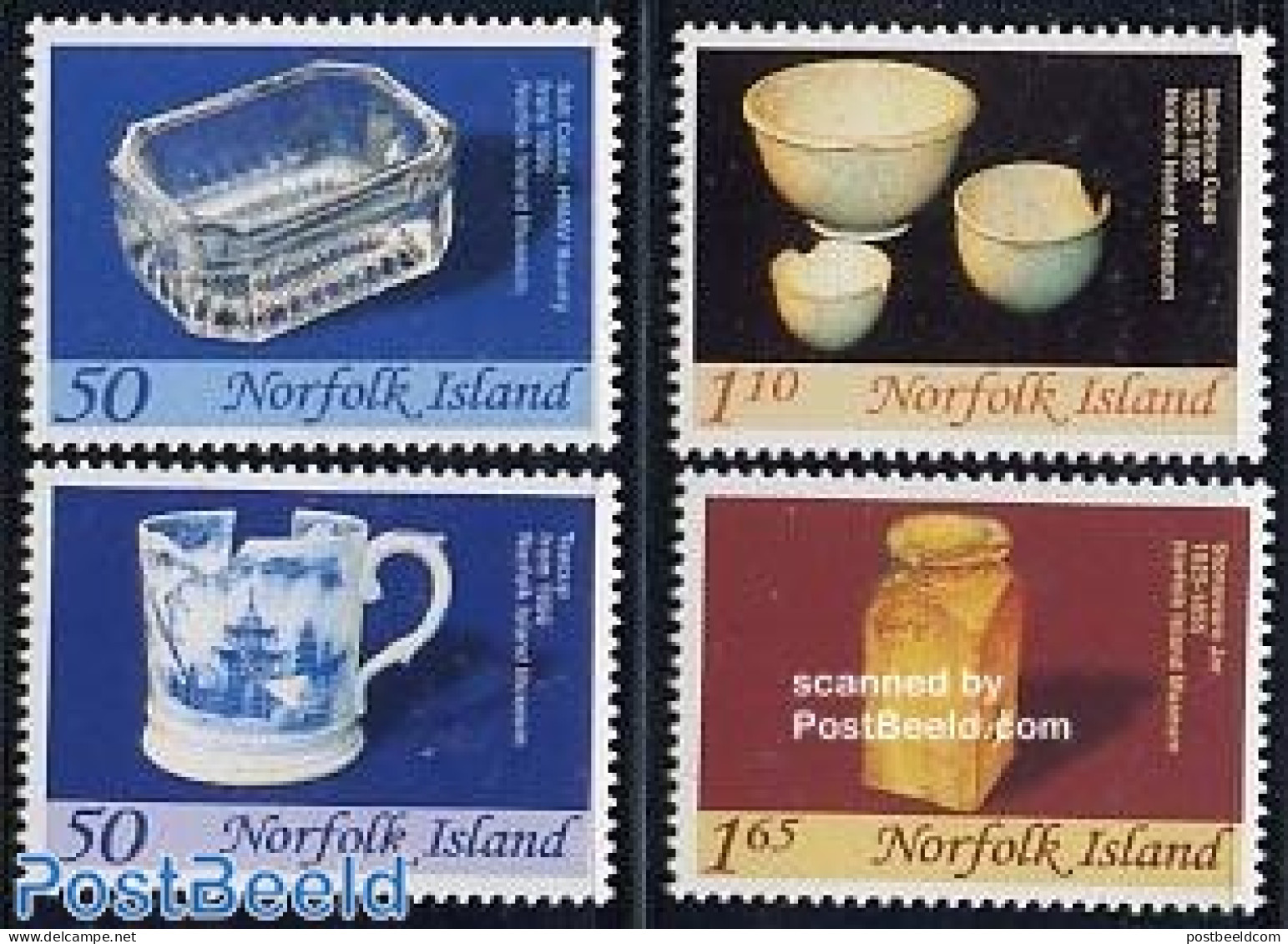 Norfolk Island 2005 Norfolk Museum 4v, Mint NH, Art - Art & Antique Objects - Ceramics - Museums - Porcelain