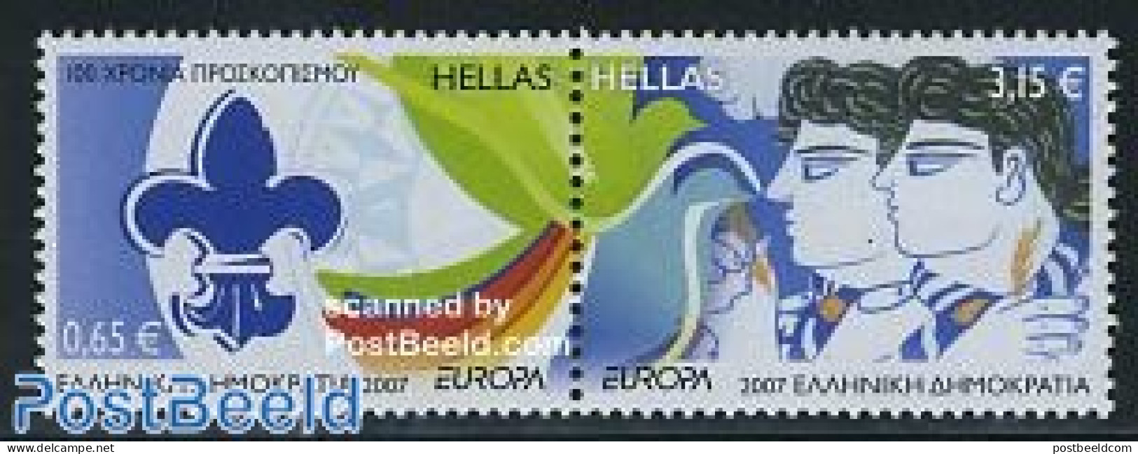 Greece 2007 Europa, Scouting 2v [:], Mint NH, History - Sport - Europa (cept) - Scouting - Unused Stamps