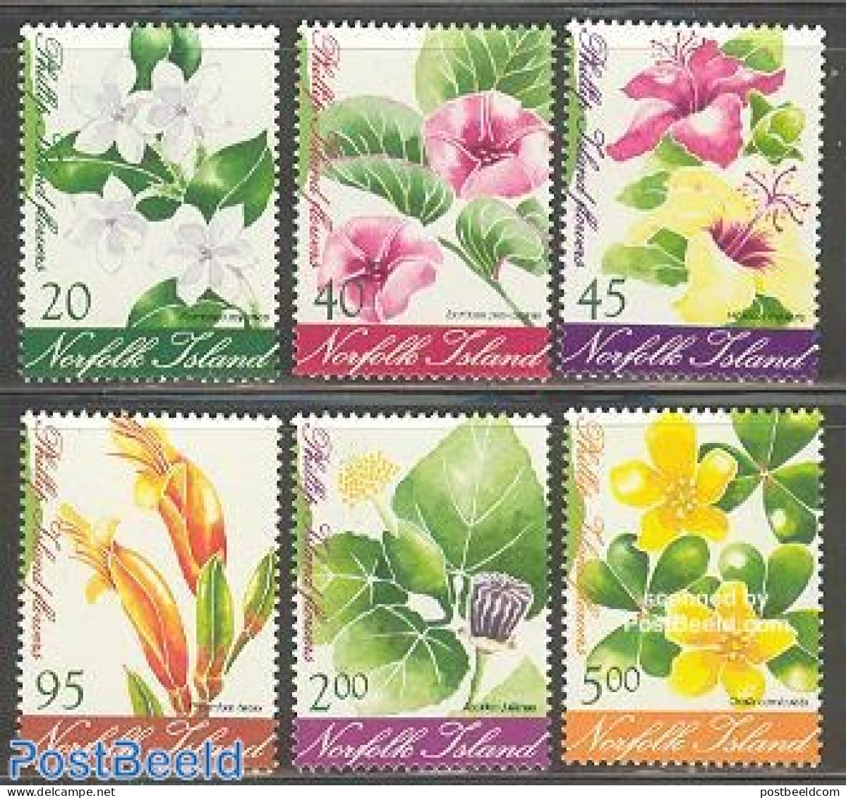 Norfolk Island 2002 Flowers 6v, Mint NH, Nature - Flowers & Plants - Autres & Non Classés
