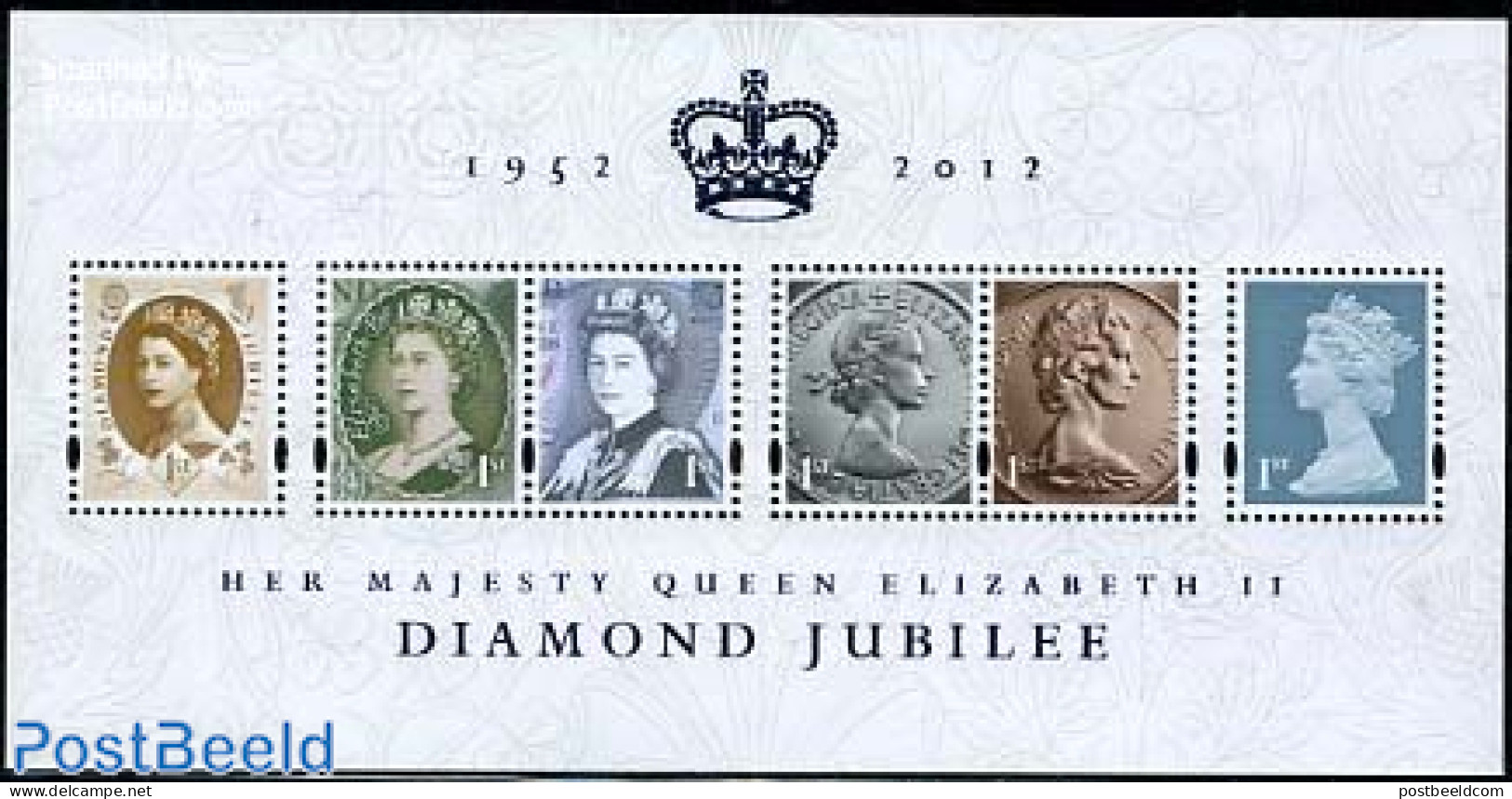 Great Britain 2012 Elizabeth II Diamond Jubilee S/s, Mint NH, History - Kings & Queens (Royalty) - Unused Stamps