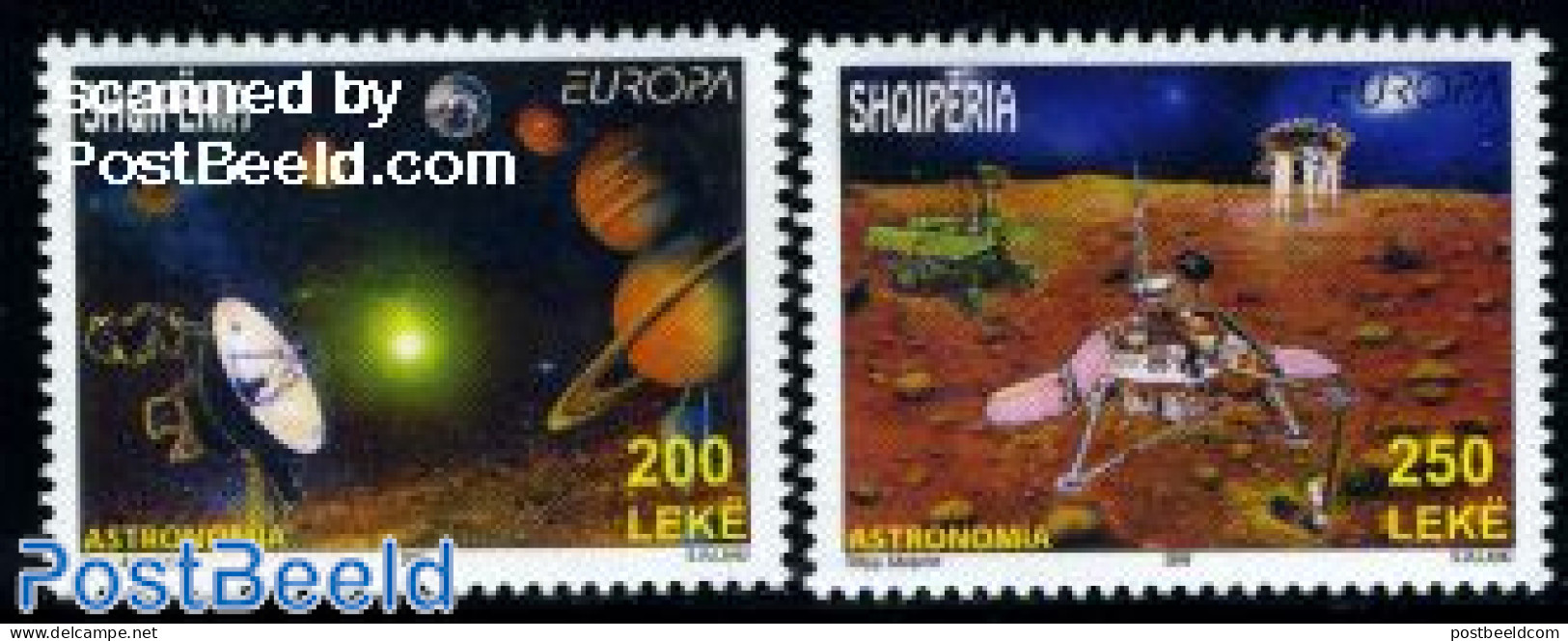 Albania 2009 Europa, Astronomy 2v, Mint NH, History - Science - Transport - Europa (cept) - Astronomy - Space Explorat.. - Astrologie