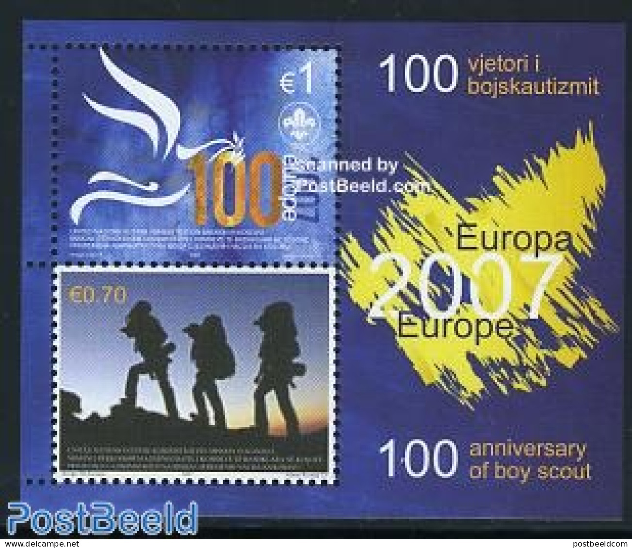 Kosovo 2007 Europa, Scouting S/s, Mint NH, History - Sport - Europa (cept) - Scouting - Autres & Non Classés