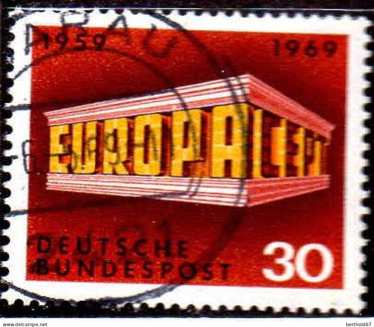 RFA Poste Obl Yv: 446/447 Europa Cept Temple (cachet Rond) - Used Stamps