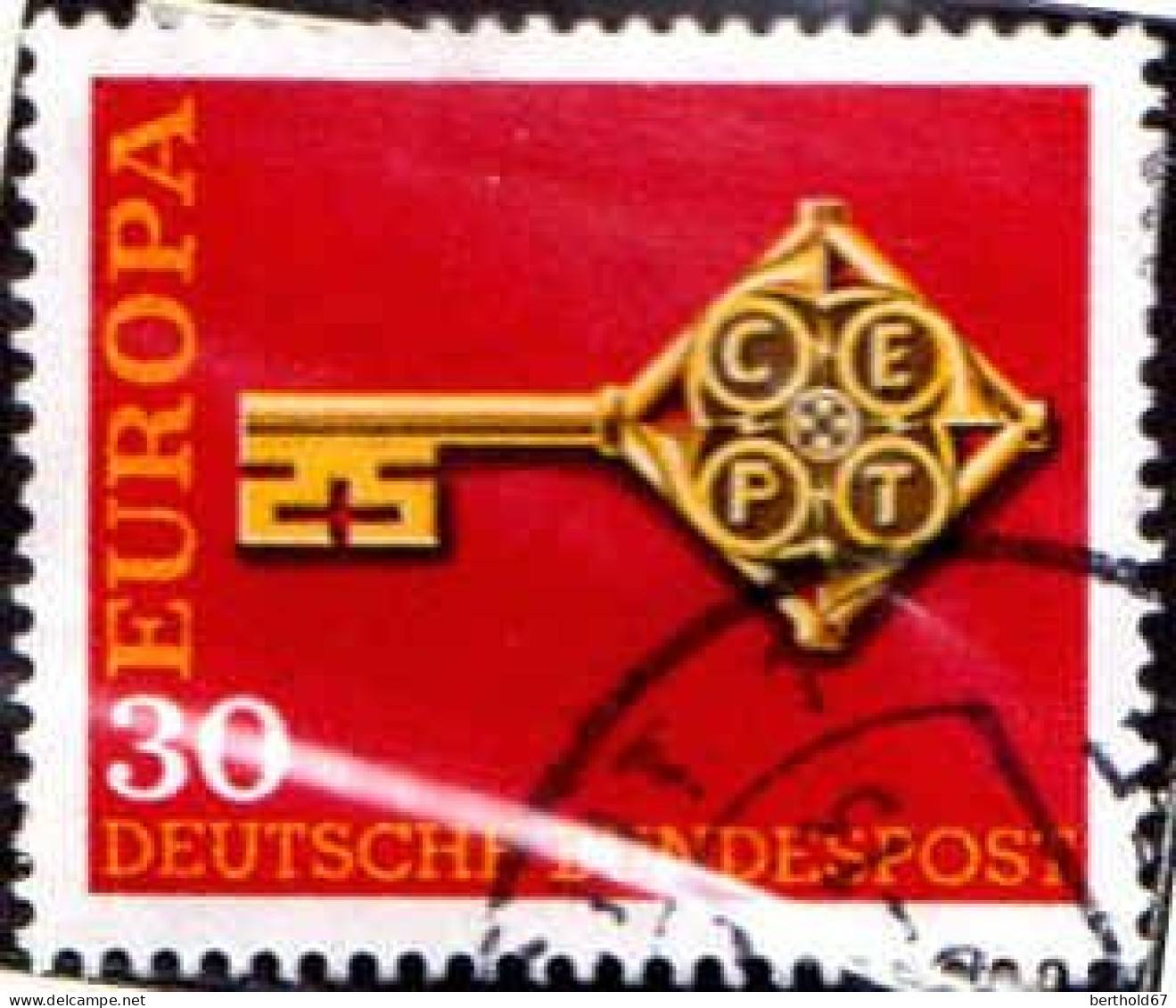 RFA Poste Obl Yv: 423/424 Europa Cept Clés (TB Cachet Rond) - Oblitérés