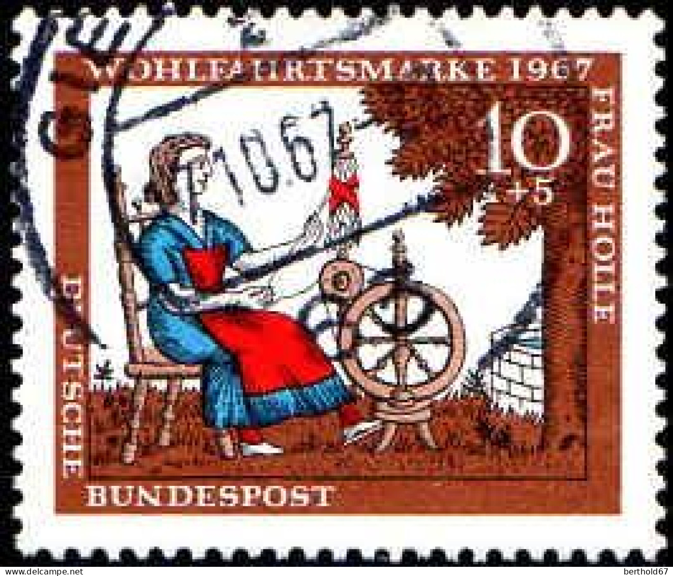 RFA Poste Obl Yv: 403/406 Contes Des Frères Grimm Frau Holle (Beau Cachet Rond) - Used Stamps