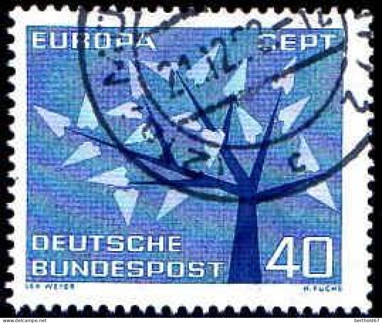 RFA Poste Obl Yv: 255/256 Europa Cept Arbre à 19 Feuilles (Beau Cachet Rond) - Oblitérés