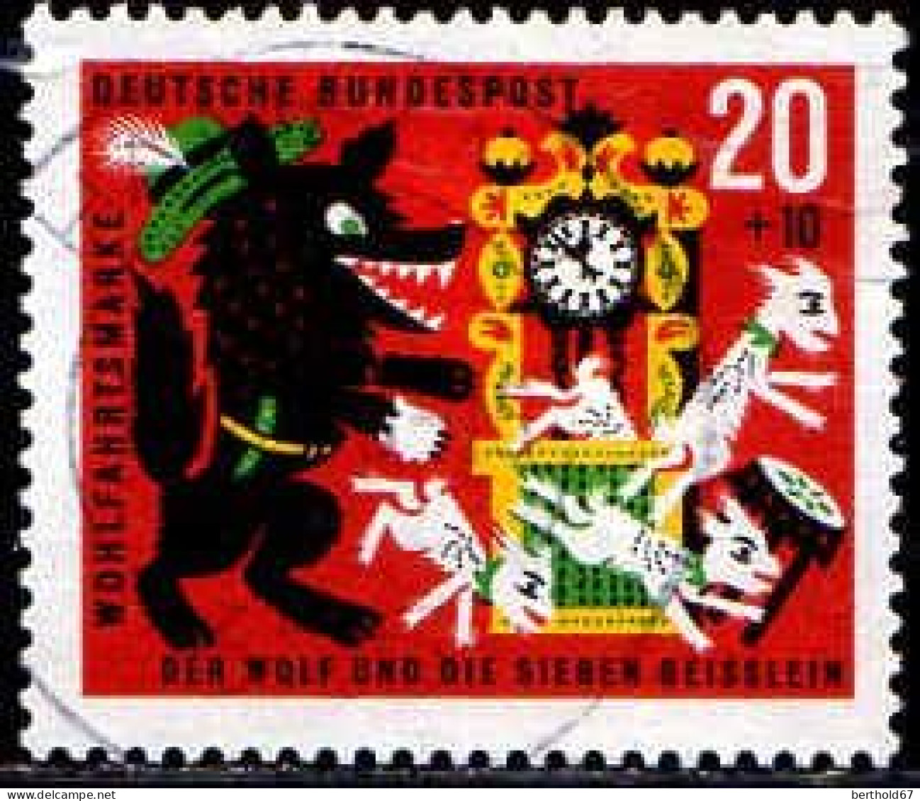 RFA Poste Obl Yv: 280/283 Contes Des Frères Grimm Der Wolf Und Die Sieben Geißlein (cachet Rond) - Oblitérés