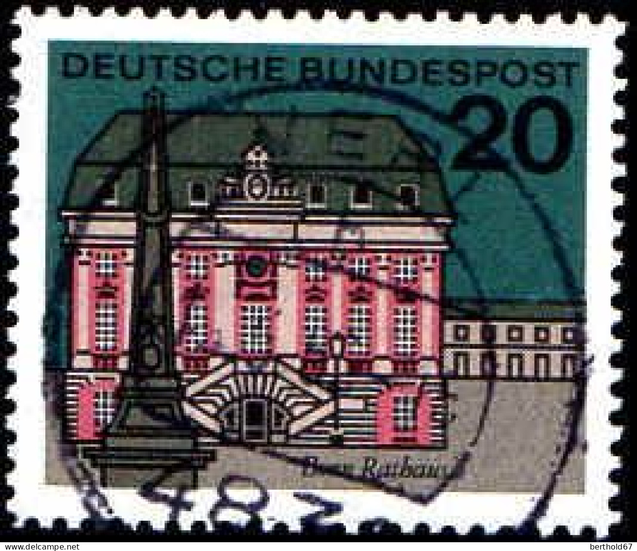 RFA Poste Obl Yv: 288/295D Capitales des Länder de la RFA (TB cachet rond)