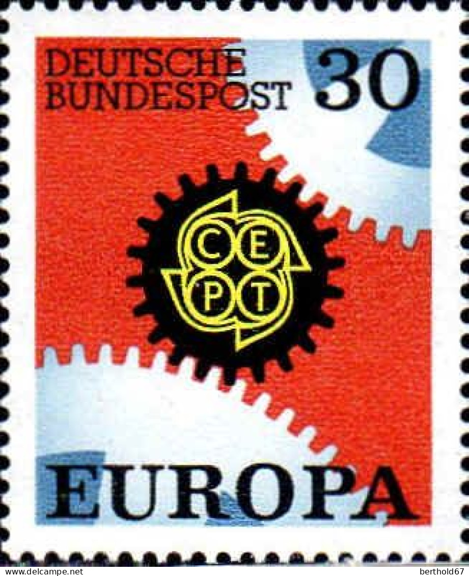 RFA Poste N** Yv: 398/399 Europa Cept Engrenages - Neufs