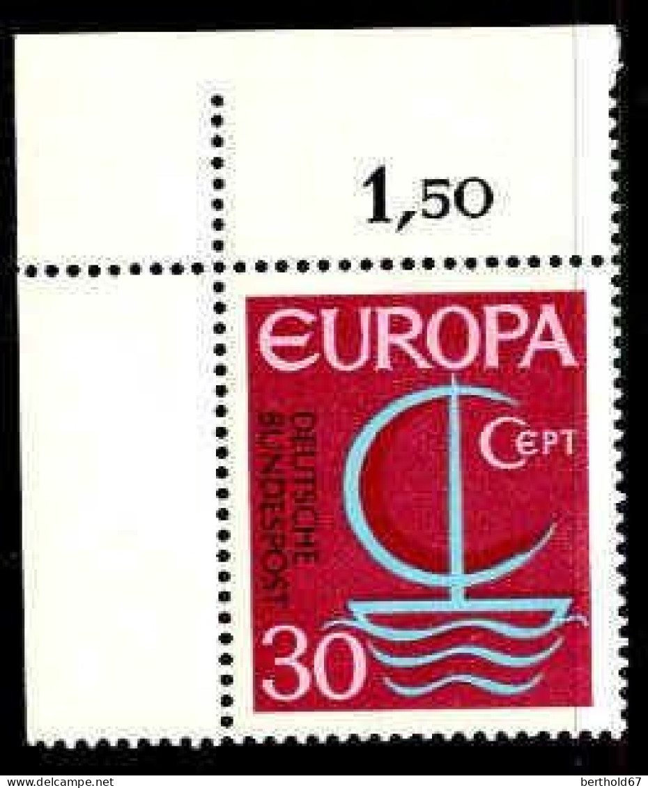 RFA Poste N** Yv: 376/377 Europa Cept Voilier Stylisé Coin De Feuille - Neufs