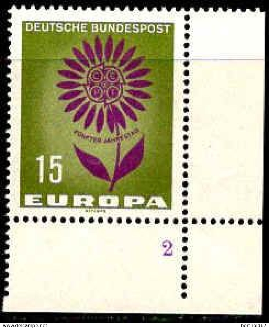 RFA Poste N** Yv: 313/314 Europa Cept Fleur à 22 Pétales Coin De Feuille - Unused Stamps