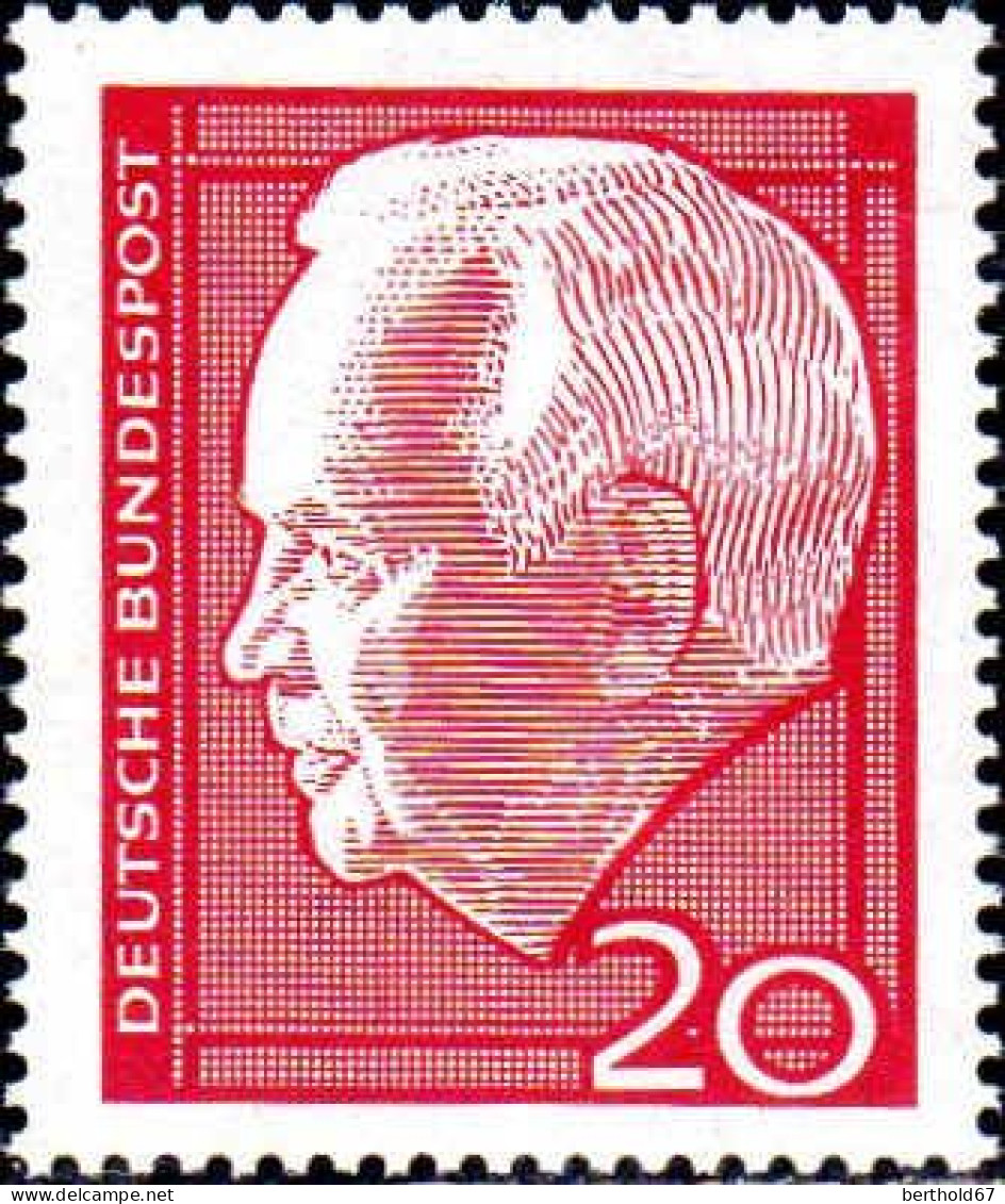 RFA Poste N** Yv: 305/306 Heinrich Lübke - Unused Stamps