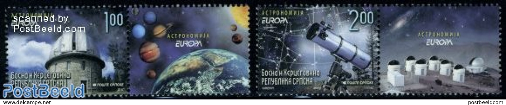 Bosnia Herzegovina - Serbian Adm. 2009 Europa, Astronomy 2v+tabs, Mint NH, History - Science - Europa (cept) - Astronomy - Astrology