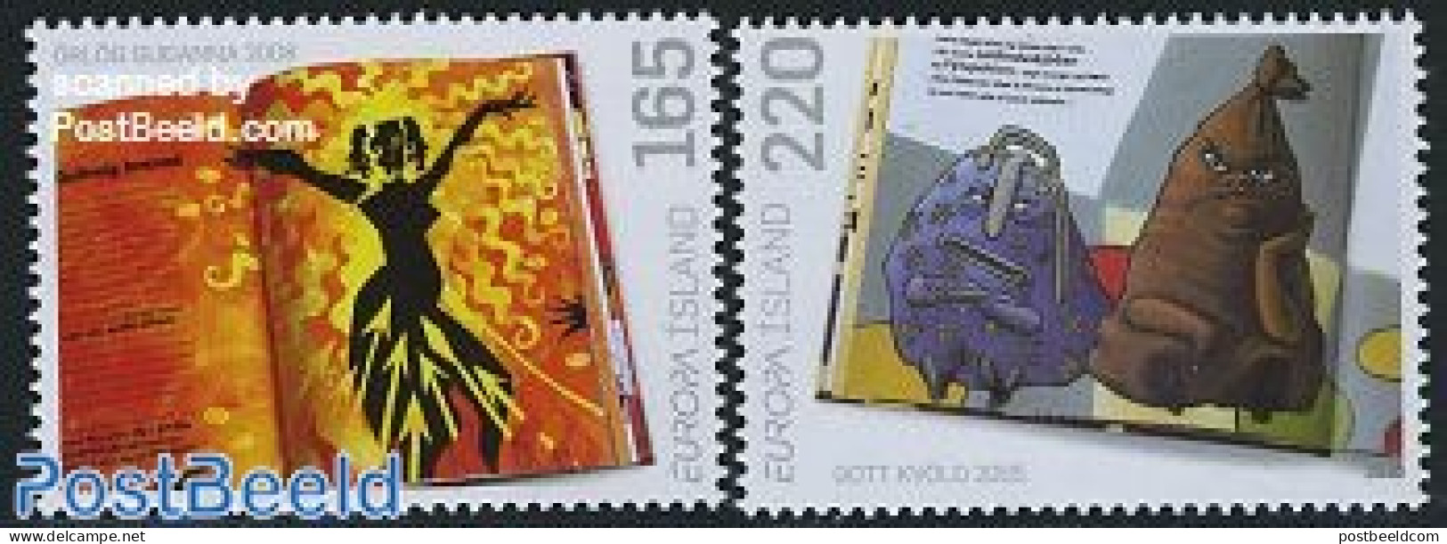 Iceland 2010 Europa, Childrens Books 2v, Mint NH, History - Europa (cept) - Art - Children's Books Illustrations - Unused Stamps