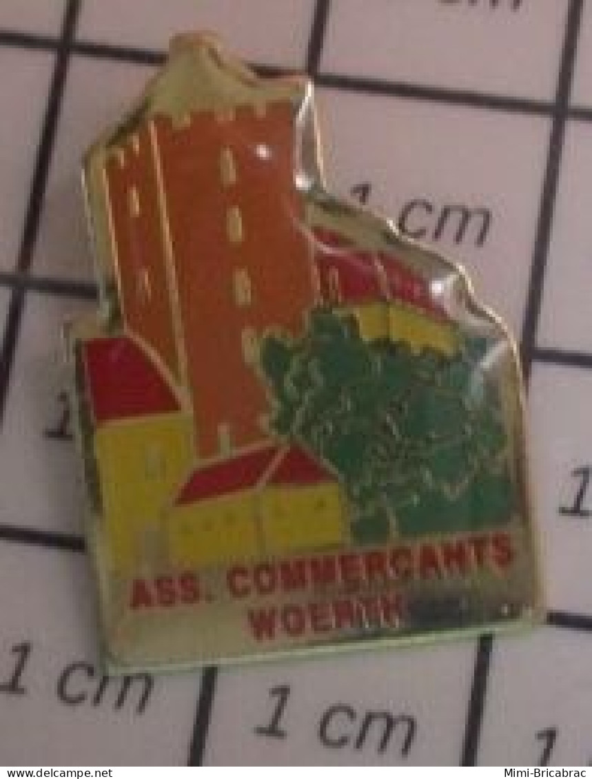 712E Pin's Pins : BEAU ET RARE / ASSOCIATION / COMMERCANTS DE WOERTH BAS-RHIN - Vereinswesen